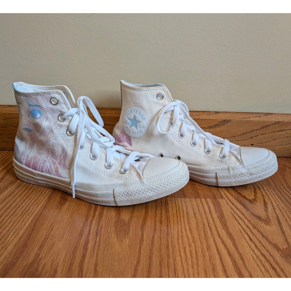 Converse All Star Disney Frozen 2 Movie Elsa Hi-Tops Chuck Taylor Womens Size 8 - Picture 2 of 13